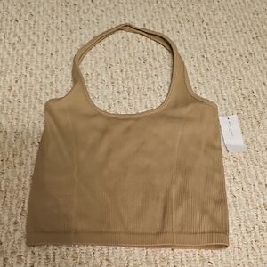 NWT American Eagle Outfitters Brown Ribbed Halter Top